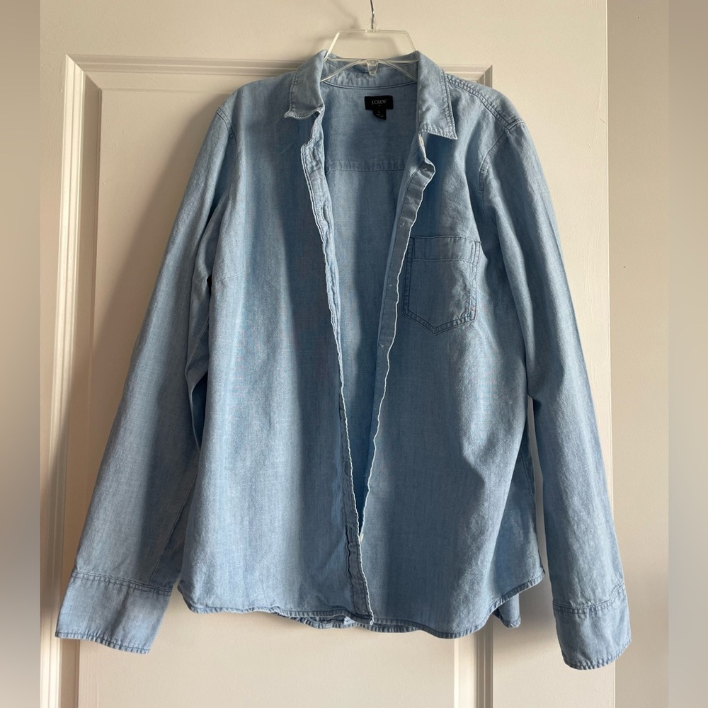 J. Crew denim shirt — size L